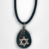 Galilee gift pebble stone pendant designed with star of david