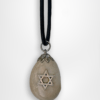 christian souvenir Sea of Galilee pebble stone pendant designed with star of david