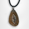 Sea of Galilee pebble stone pendant designed with a fish and jesus caption