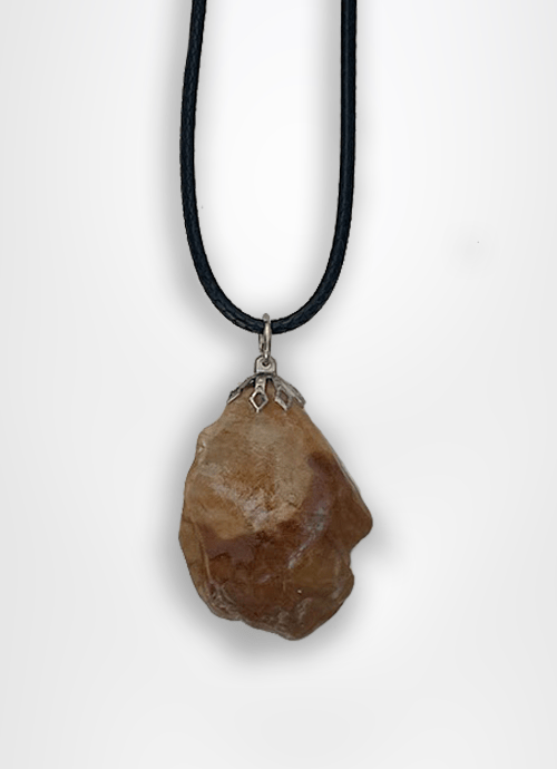 Natural Sea of Galilee pebble stone pendant necklace